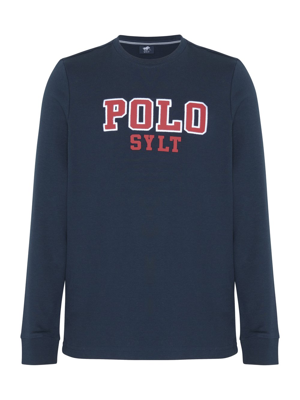 Polo Sylt Langarmshirt Jungen Baumwolle blau bedruckt, 146