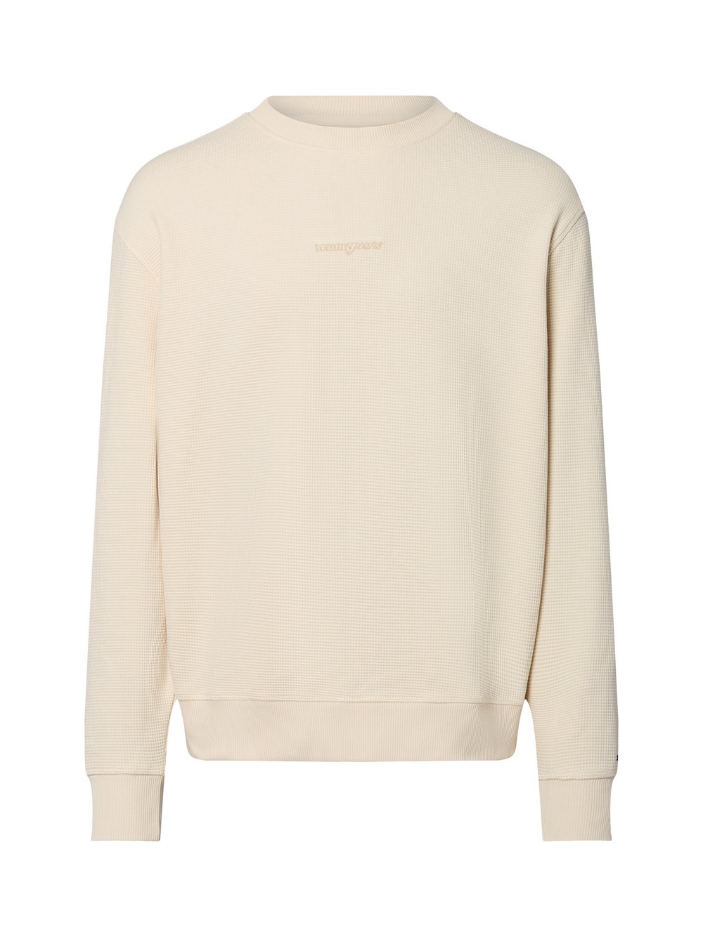Tommy Jeans Sweatshirt Herren Baumwolle weiß strukturiert, M