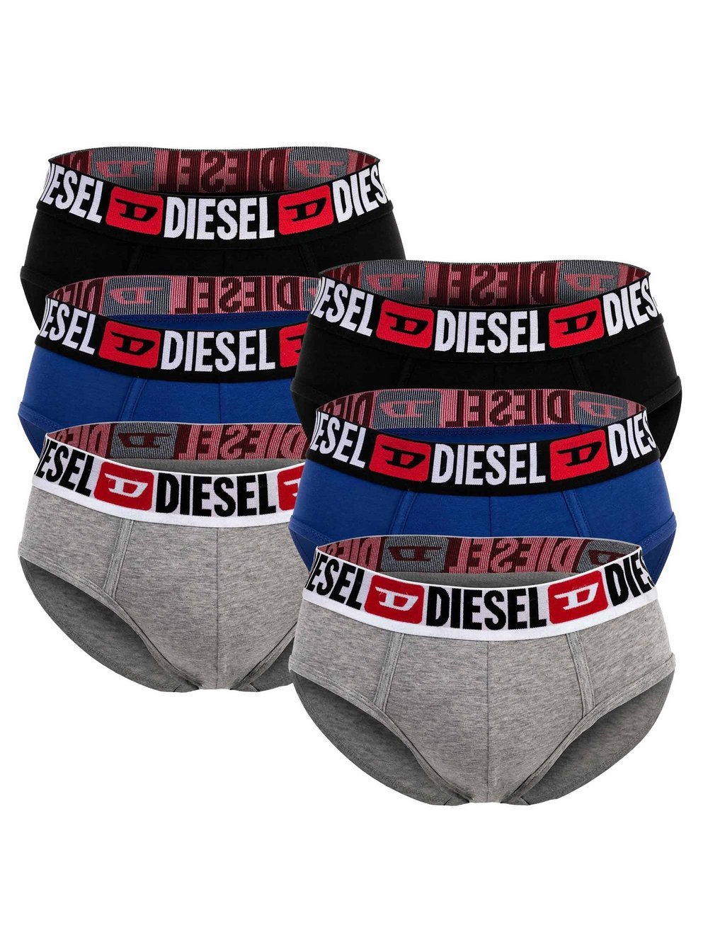 Diesel Slip 6er Pack Herren Baumwolle mehrfarbig, M