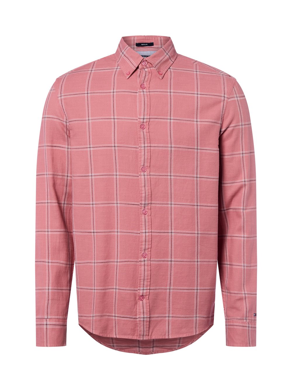 Tommy Jeans Karohemd Herren Regular Fit Baumwolle rosa kariert, L
