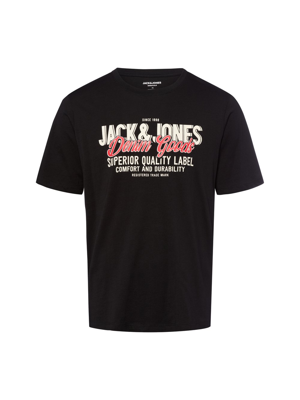 Jack & Jones T-Shirt Herren Baumwolle schwarz bedruckt, XL