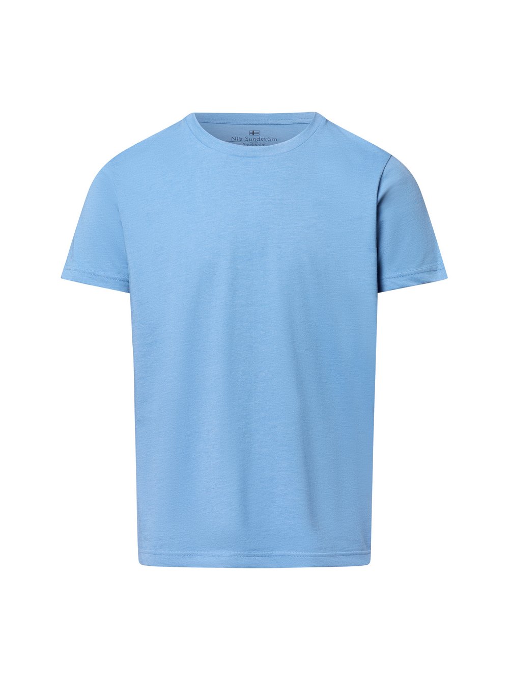 Nils Sundström T-Shirt Herren Baumwolle blau meliert, XL