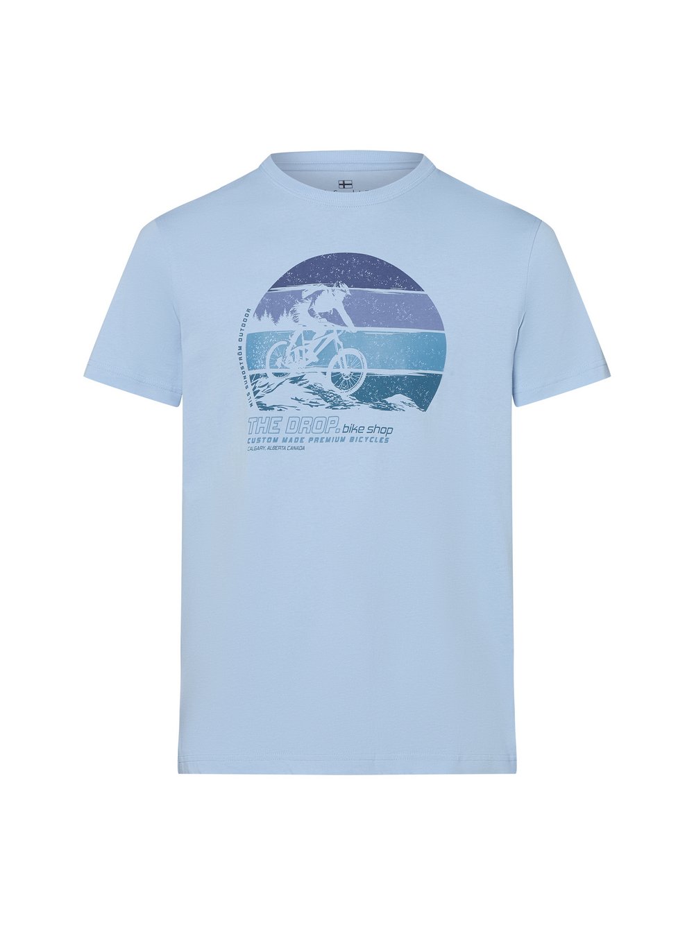 Nils Sundström T-Shirt Herren Baumwolle blau bedruckt, S