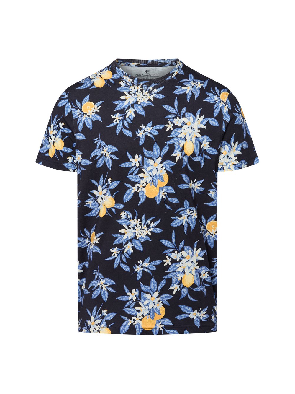 Nils Sundström T-Shirt Herren Baumwolle mehrfarbig gemustert, XL