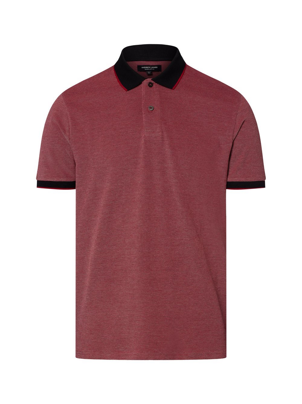 Andrew James Poloshirt Herren Baumwolle rot meliert, XXXL