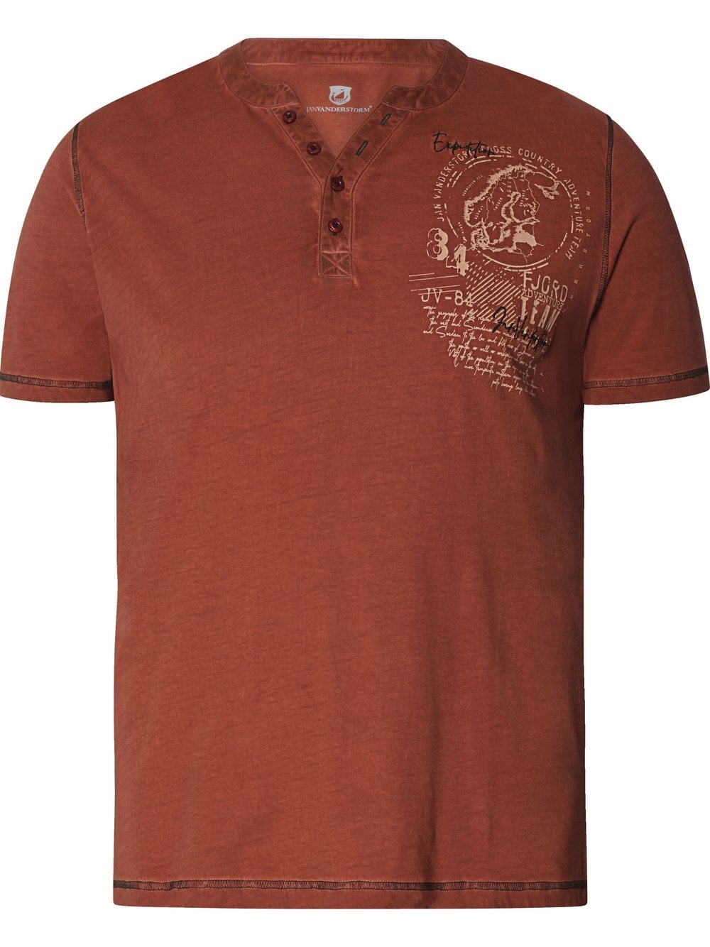 Thumbnail - Jan Vanderstorm T-Shirt Herren Baumwolle rot, 5XL