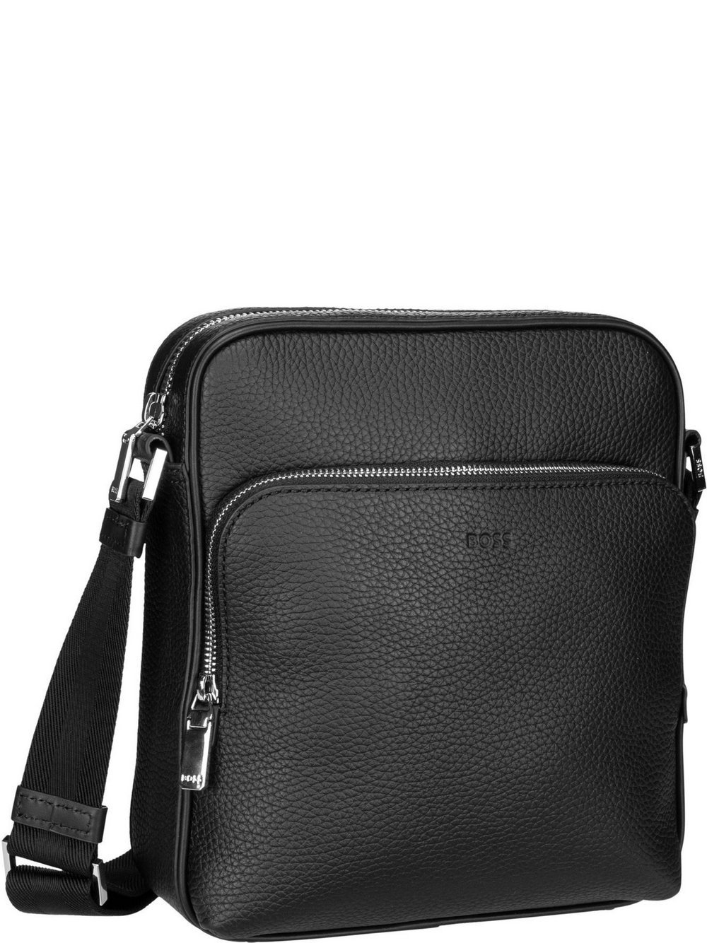 BOSS Bodybag Herren Leder schwarz, ONE SIZE