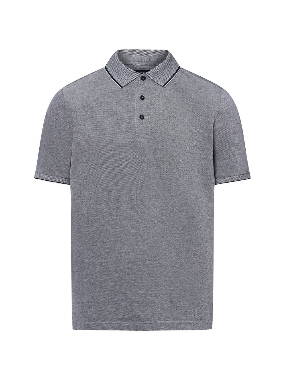 Andrew James Poloshirt Herren Baumwolle blau meliert, S