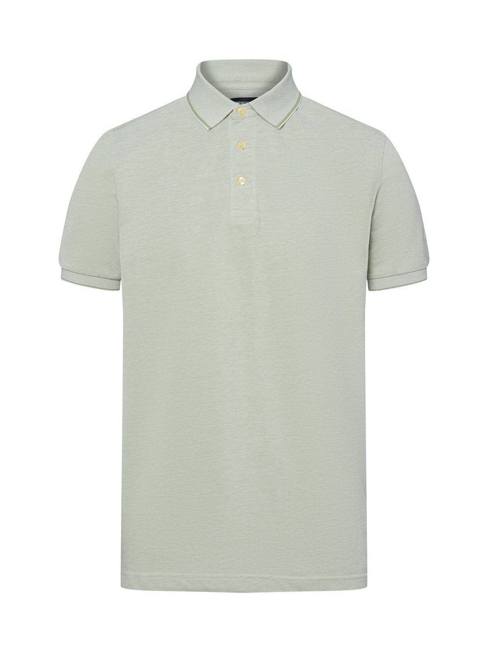 Andrew James Poloshirt Herren Baumwolle grün meliert, M