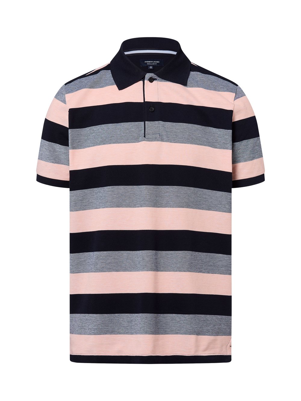 Andrew James Poloshirt Herren Baumwolle mehrfarbig gestreift, XL