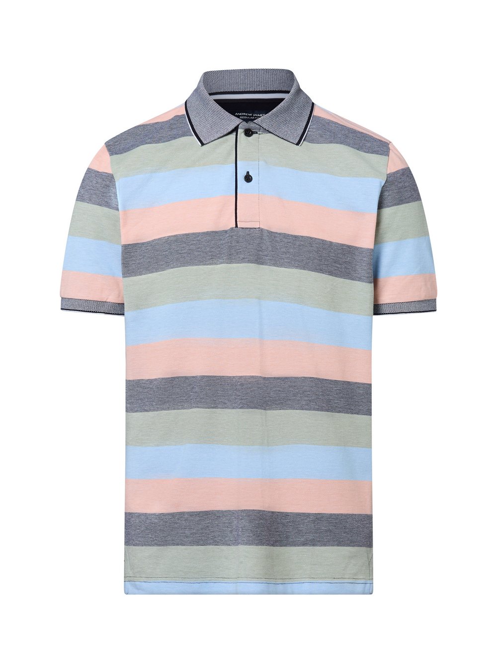 Andrew James Poloshirt Herren Baumwolle mehrfarbig gestreift, S