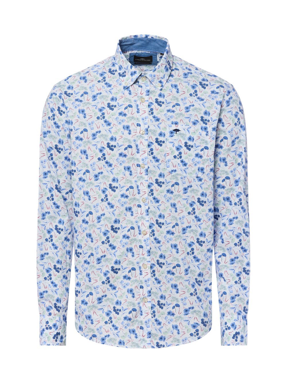 Thumbnail - Fynch-Hatton Baumwollhemd Herren Regular Fit Baumwolle mehrfarbig gemustert, XXXL