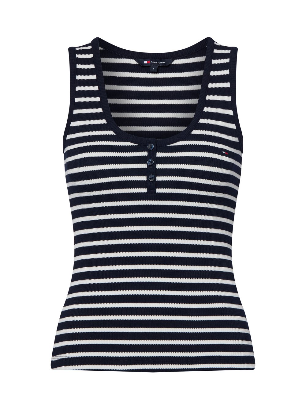 Thumbnail - Tommy Jeans Top Damen Baumwolle mehrfarbig gestreift, XS