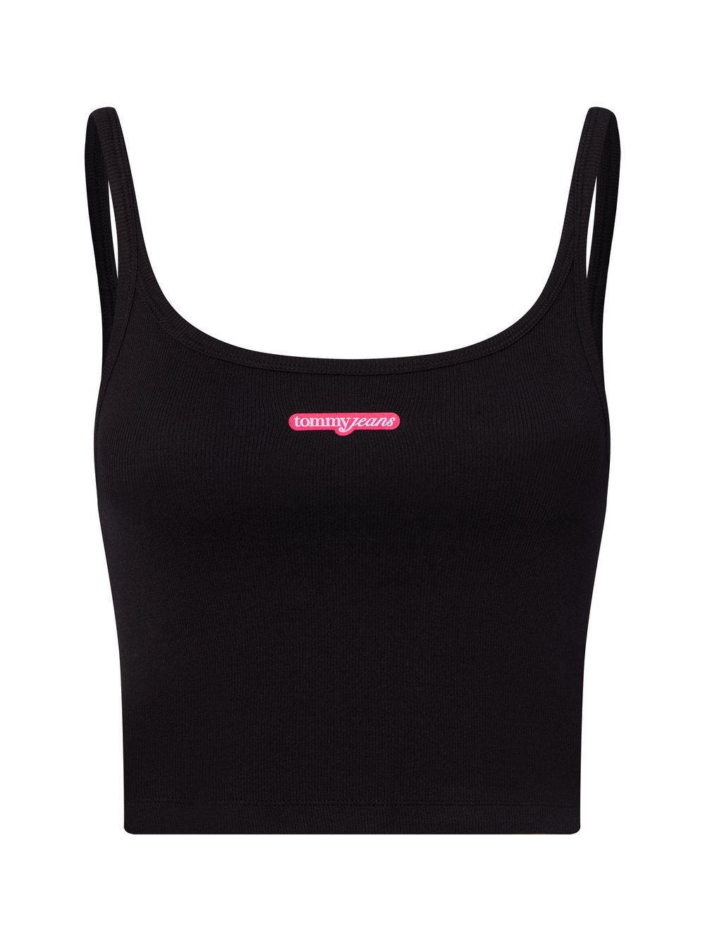 Tommy Jeans Crop Top Damen Baumwolle schwarz, XS