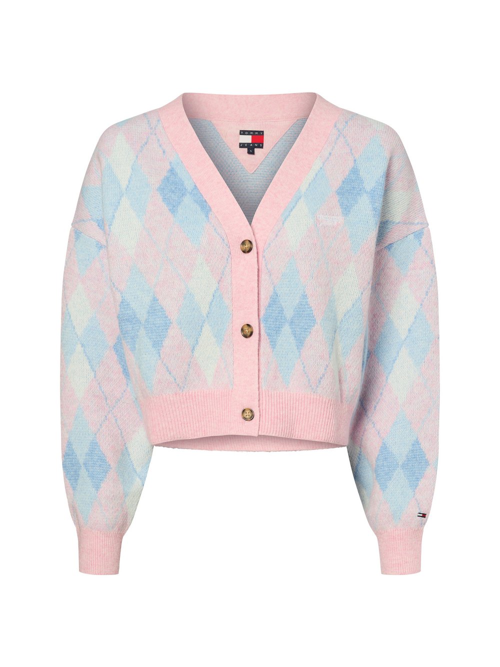 Tommy Jeans Strickjacke Damen mehrfarbig kariert, S