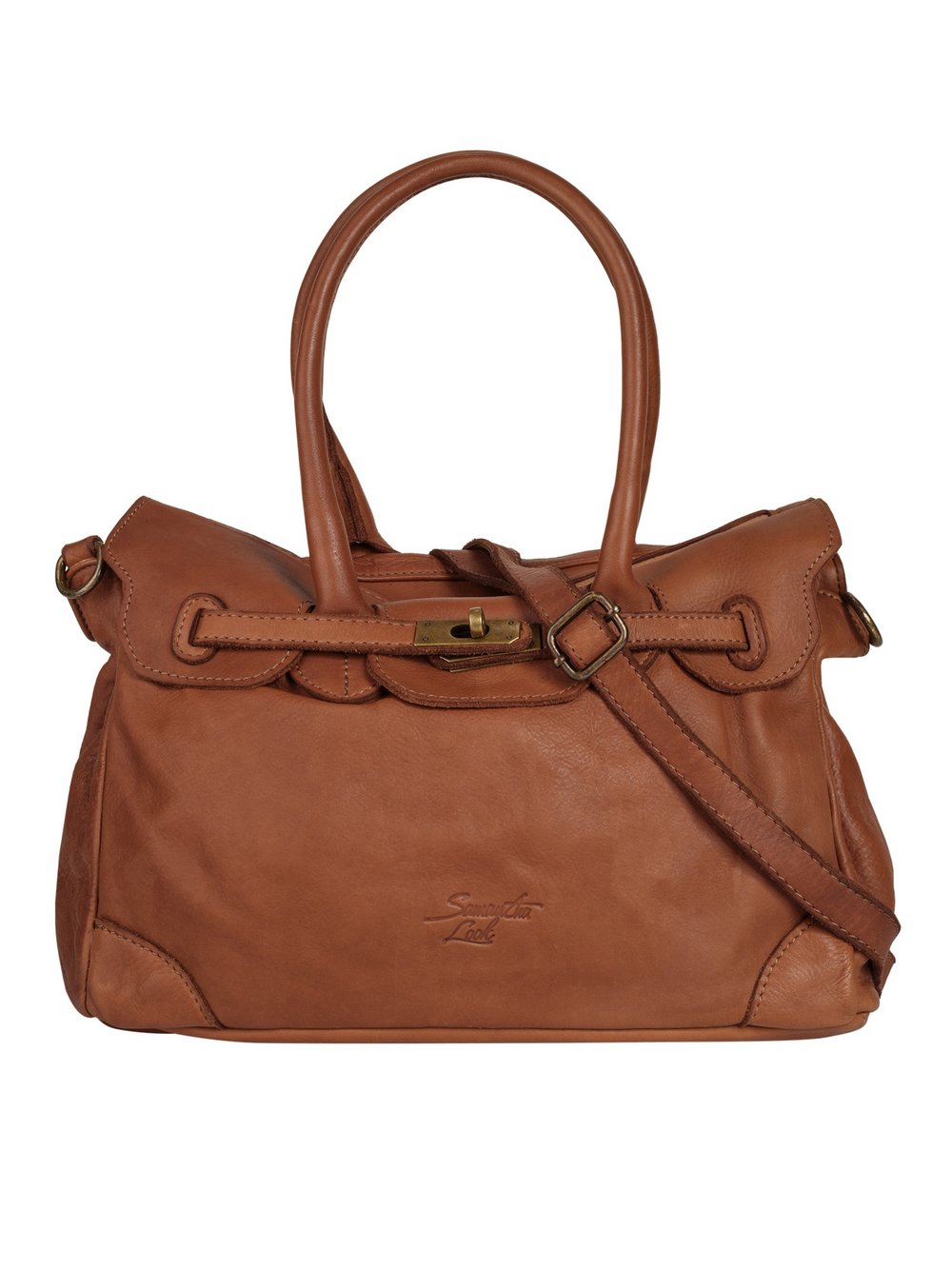 Samantha Look Shopper Damen Leder braun, ONE SIZE