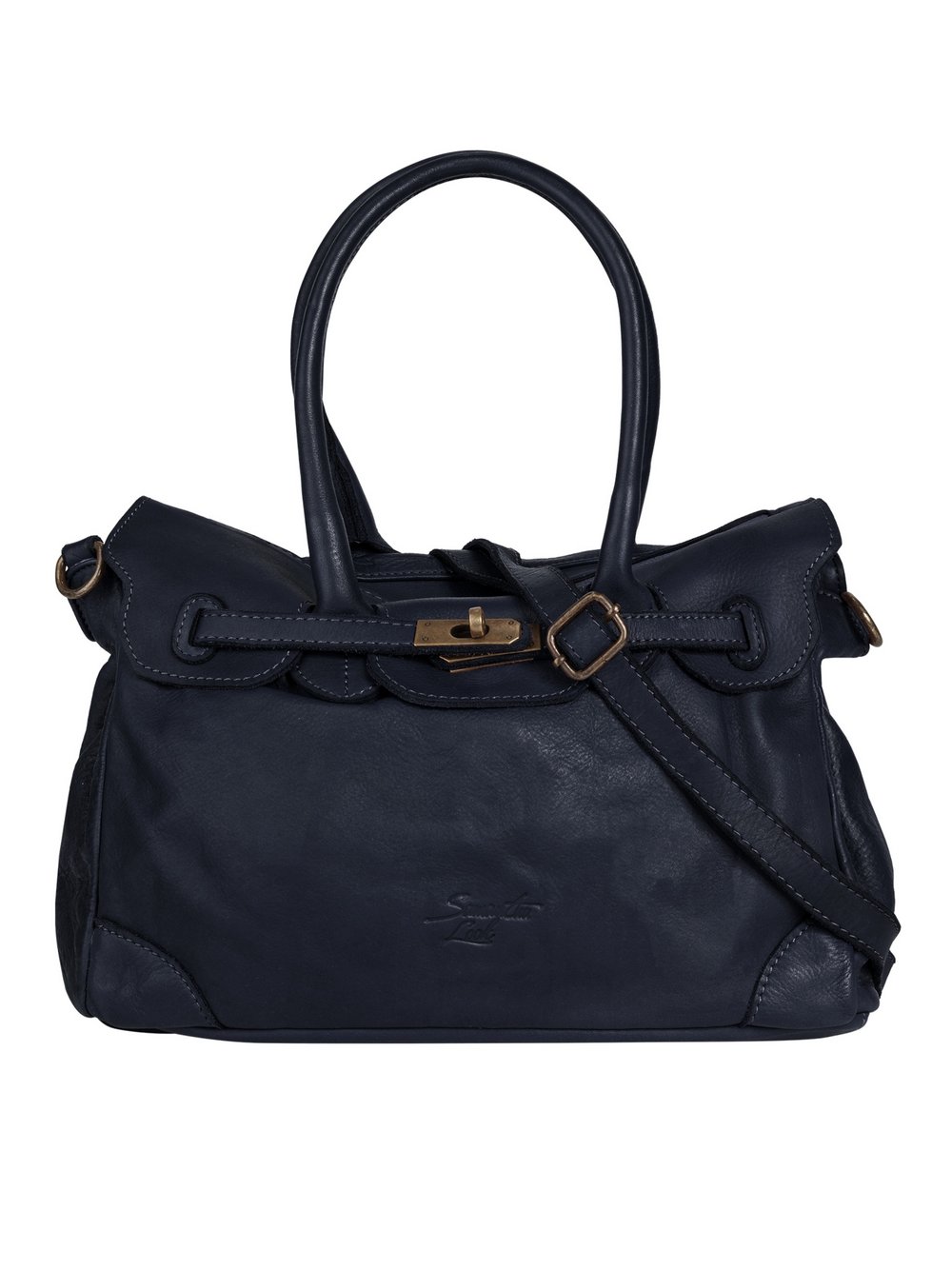 Samantha Look Shopper Damen Leder blau, ONE SIZE