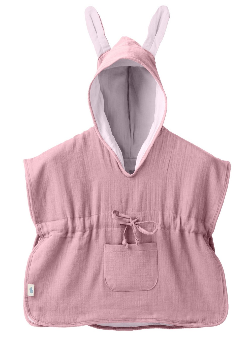 Mababu Badeponcho Jungen Baumwolle rosa, 116