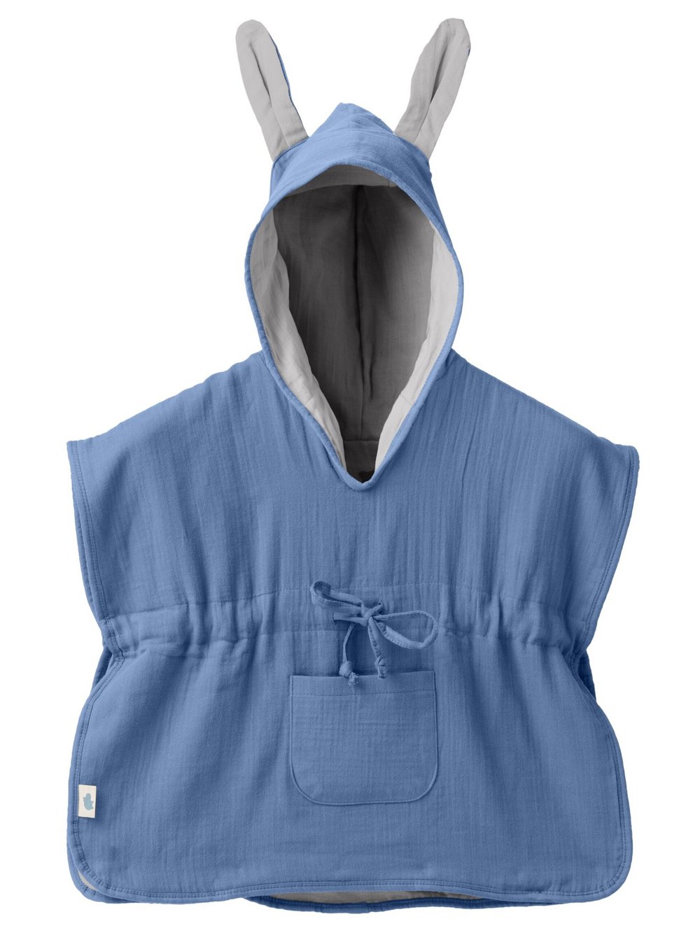 Mababu Badeponcho Jungen Baumwolle blau, 98