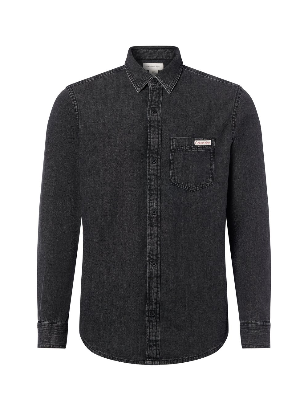 Calvin Klein Jeans Jeanshemd Herren Regular Fit Baumwolle grau, L