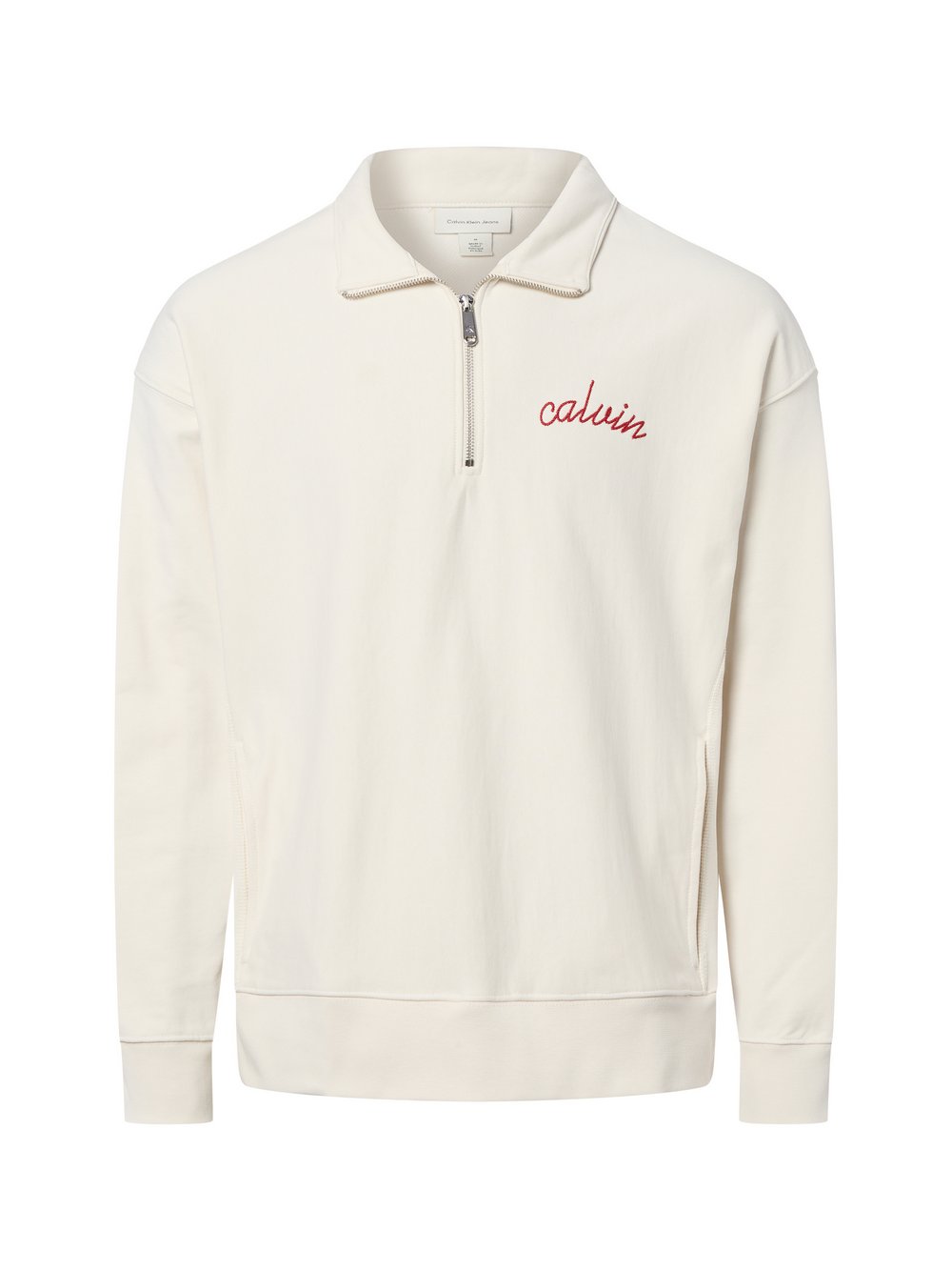 Calvin Klein Jeans Sweatshirt Herren Baumwolle weiß, L