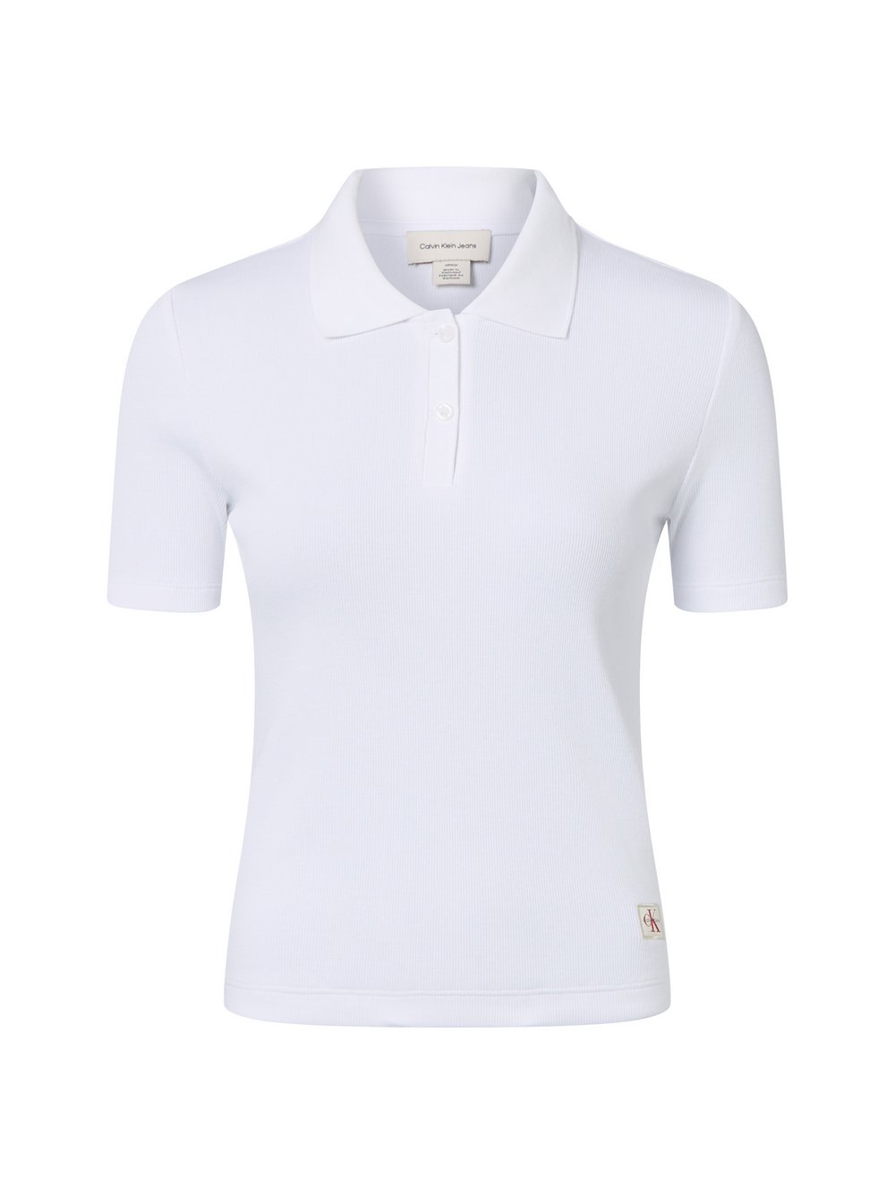 Calvin Klein Jeans Poloshirt Damen Baumwolle weiß, L