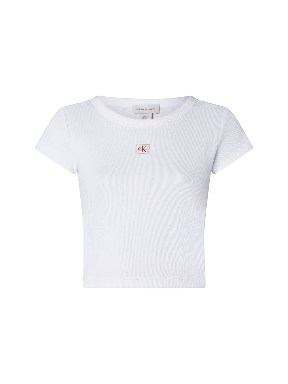 Calvin Klein Jeans T-Shirt Damen Baumwolle weiß, L
