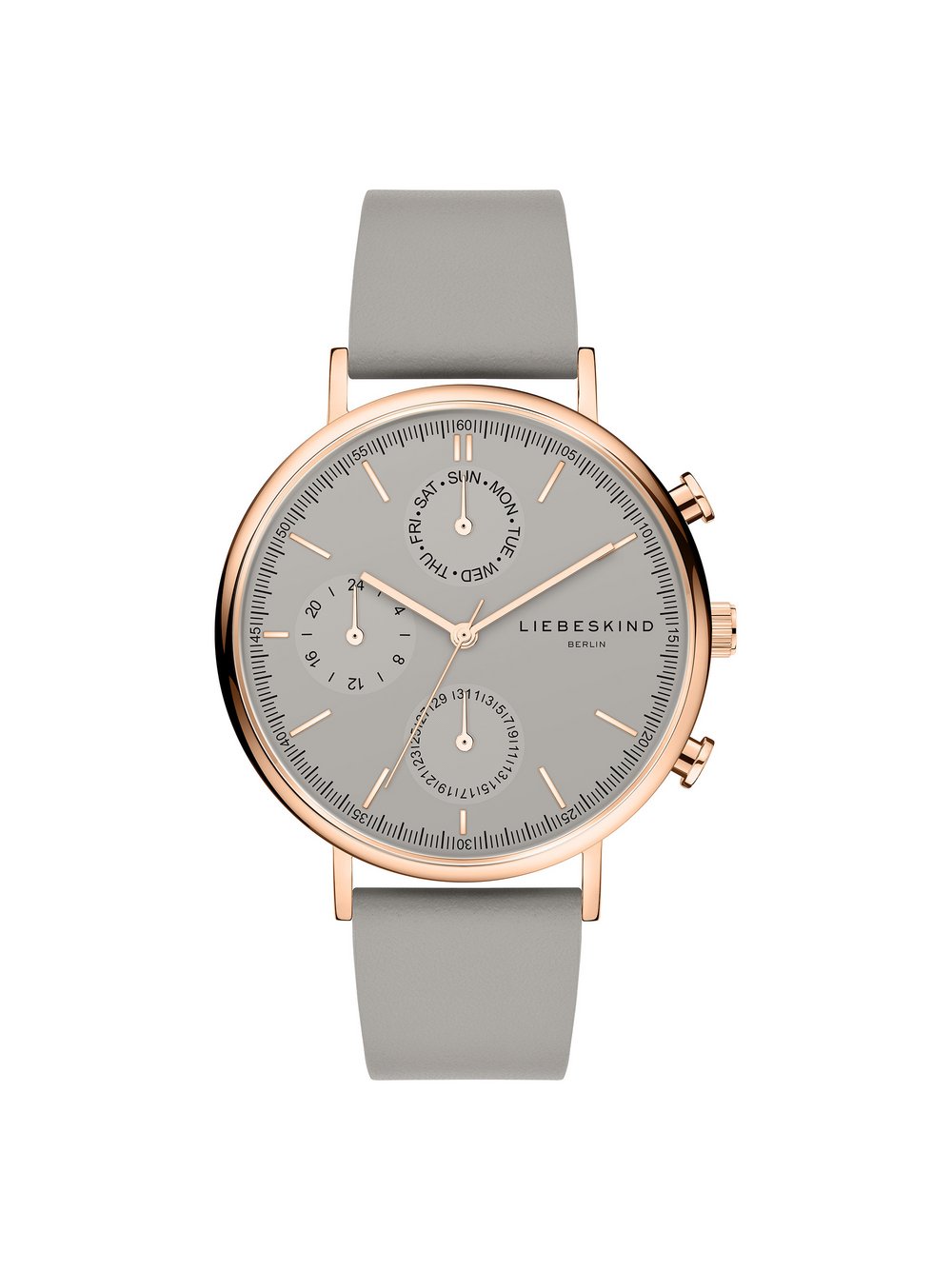 Liebeskind Berlin Armbanduhr  Damen Leder grau, ONE SIZE