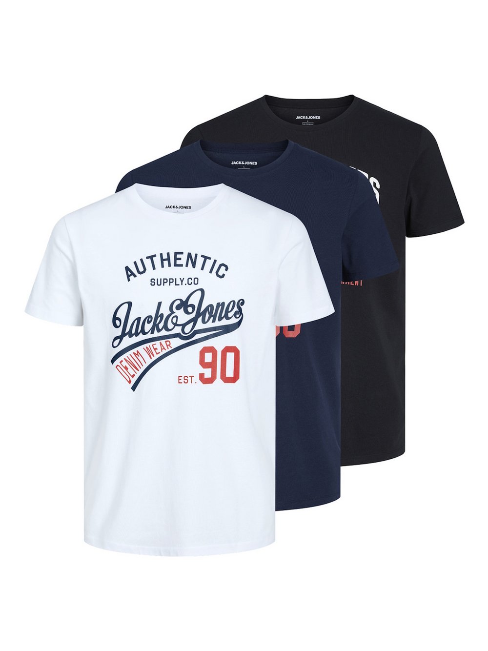 Jack & Jones T-Shirt Herren Baumwolle mehrfarbig bedruckt, S