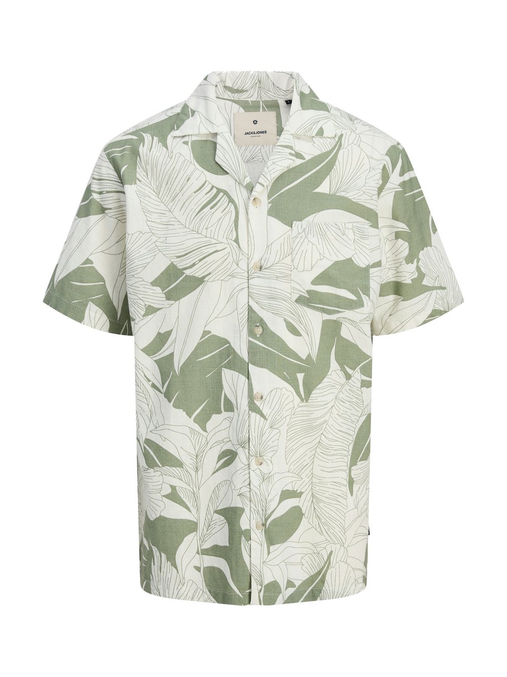 Thumbnail - Jack & Jones Hemd Herren Regular Fit Baumwolle grün gemustert, M