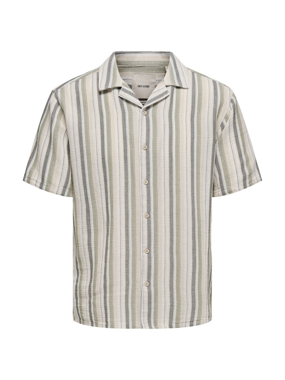 Only&Sons Hemd Herren Regular Fit Baumwolle grün gestreift, XL