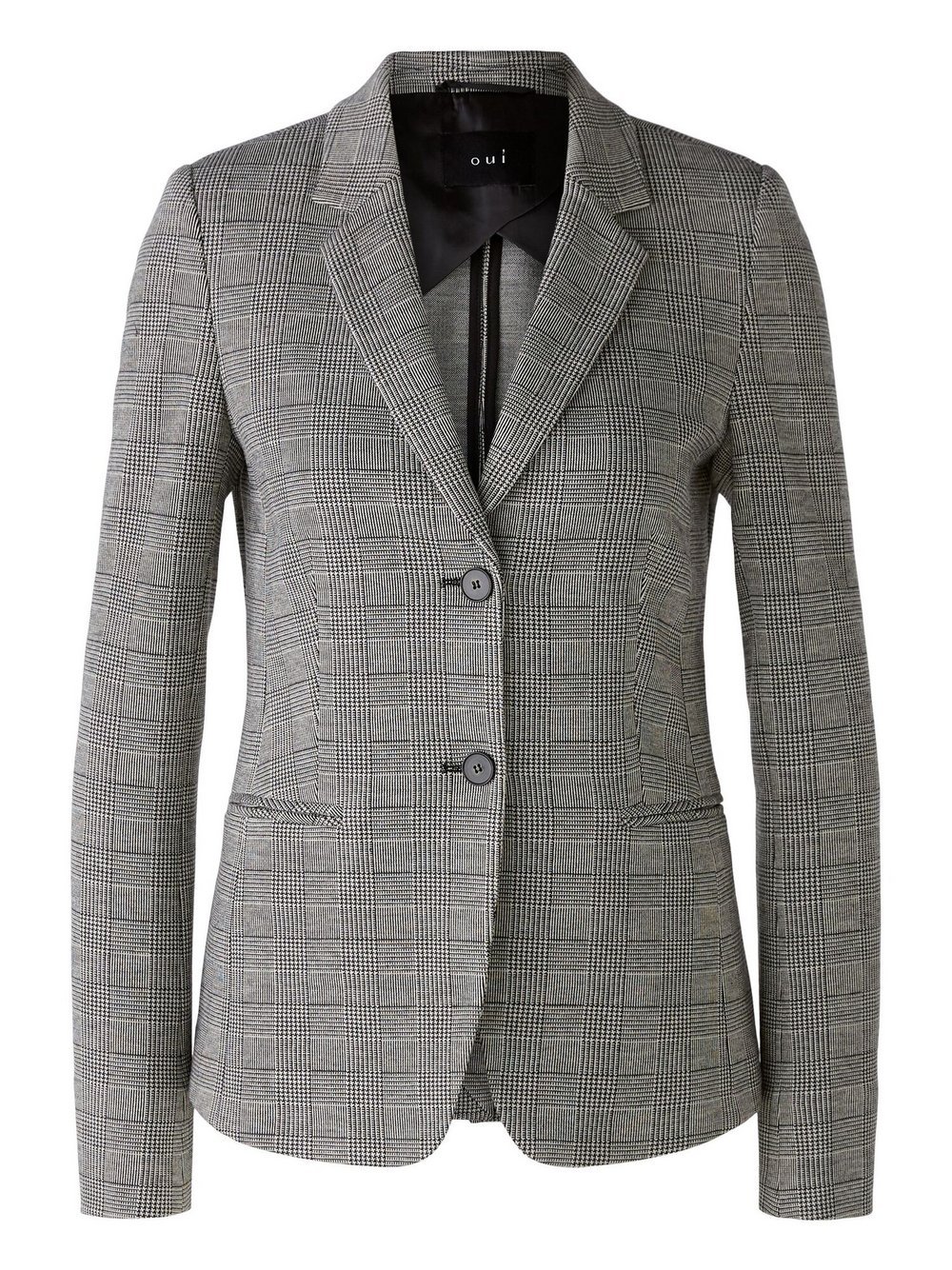 Oui Blazer Damen grau kariert, 38