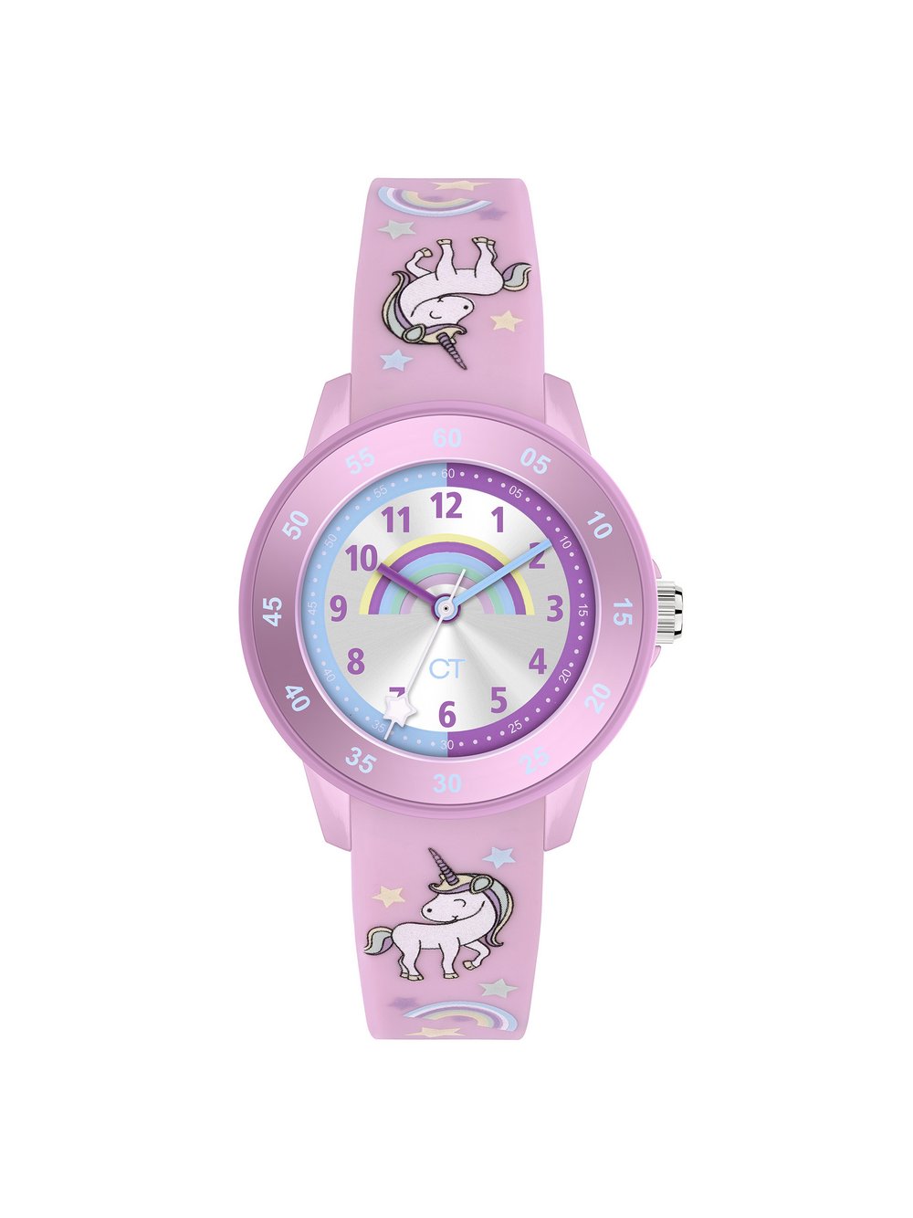 Cool Time Armbanduhr Mädchen rosa bedruckt, ONE SIZE