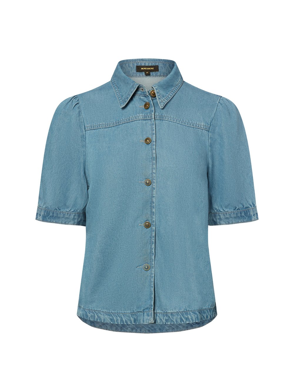 More & More Jeansbluse Damen Lyocell blau, 36