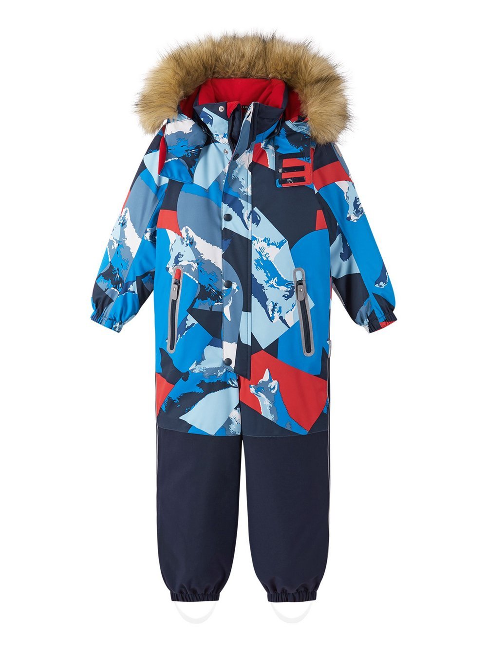reima Reimatec Schneeanzug Kinder blau gemustert, 134