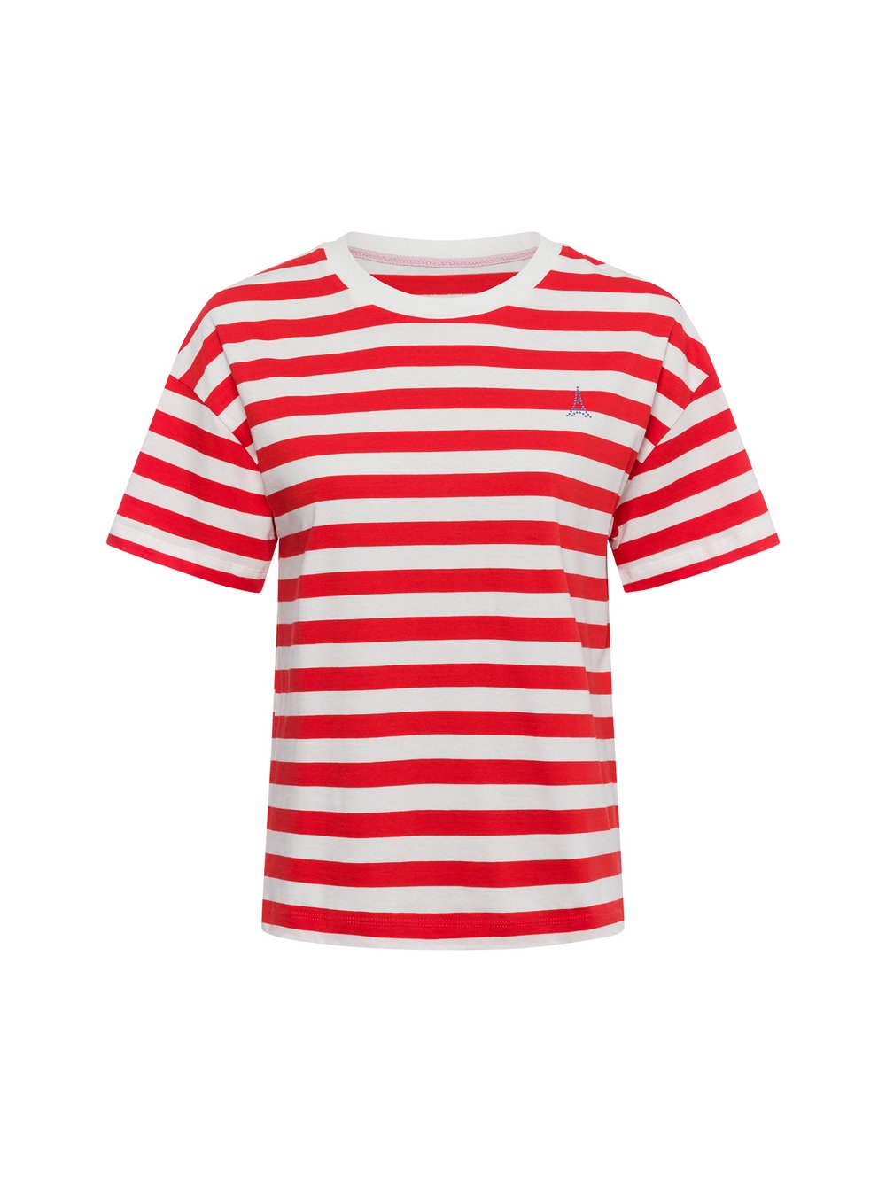 Marie Lund T-Shirt Damen Baumwolle rot gestreift, L