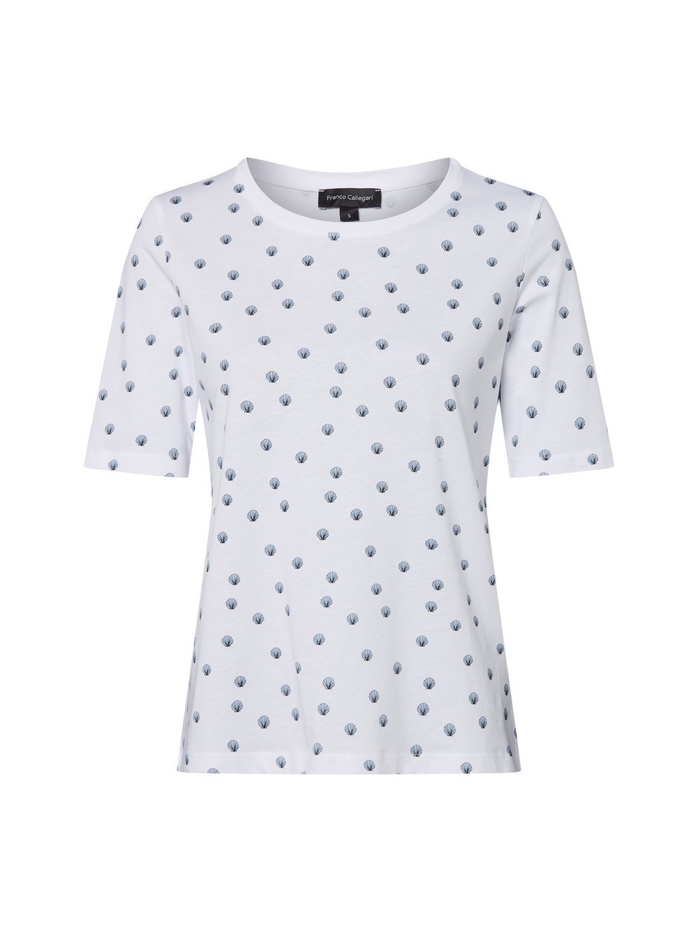 Franco Callegari T-Shirt Damen Baumwolle weiß bedruckt, XXL