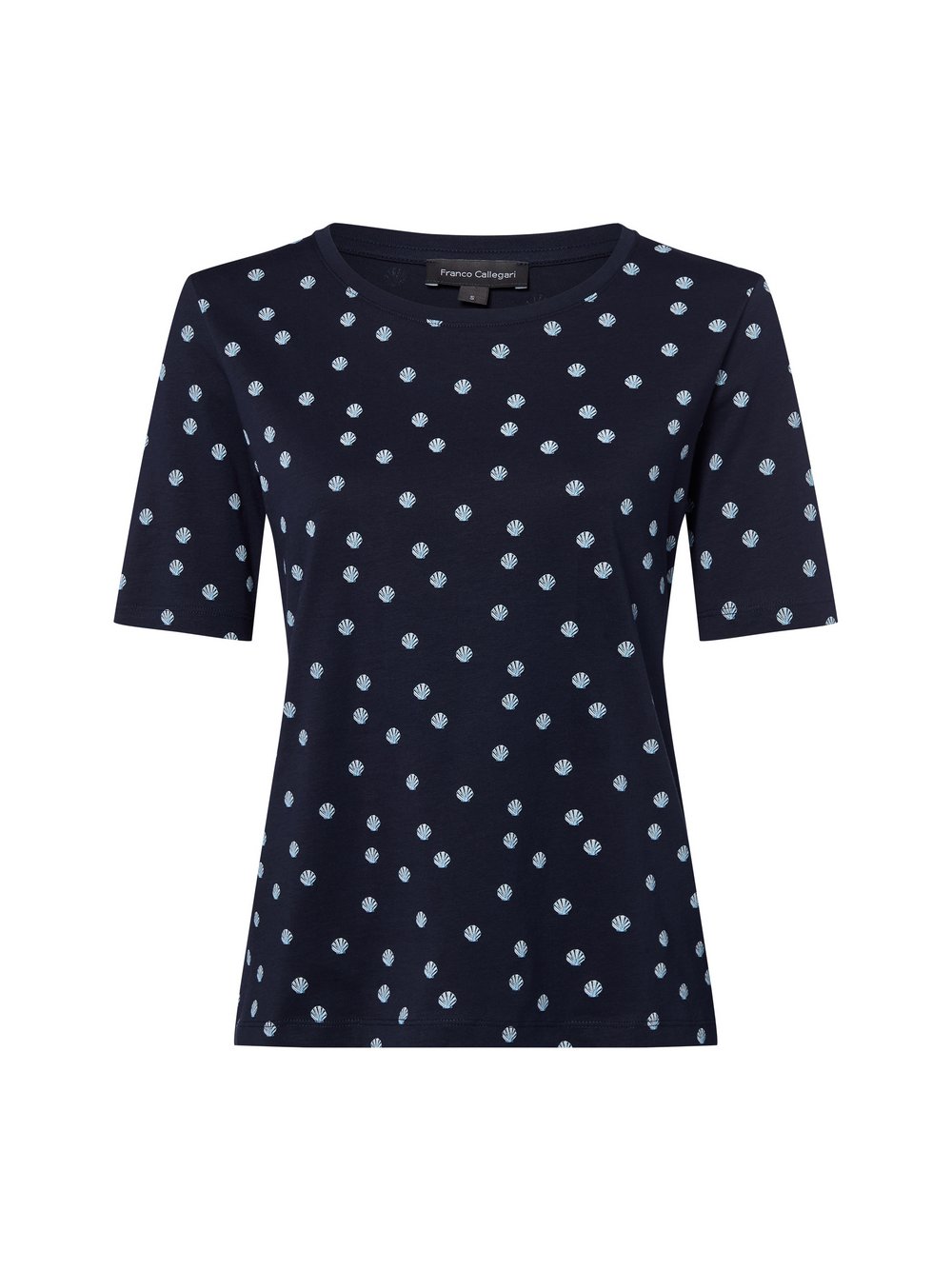 Franco Callegari T-Shirt Damen Baumwolle blau bedruckt, S