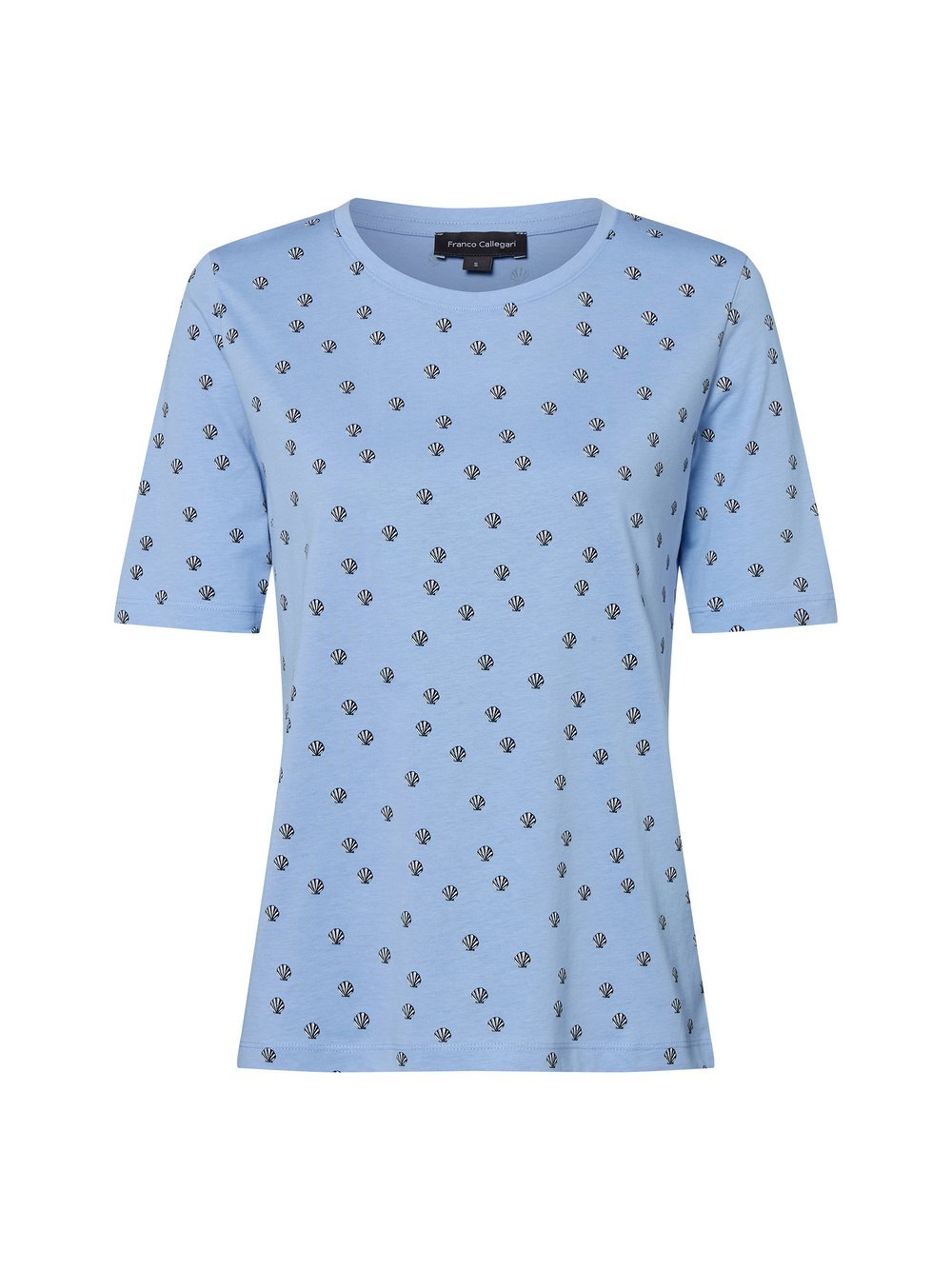 Franco Callegari T-Shirt Damen Baumwolle blau bedruckt, XXXL