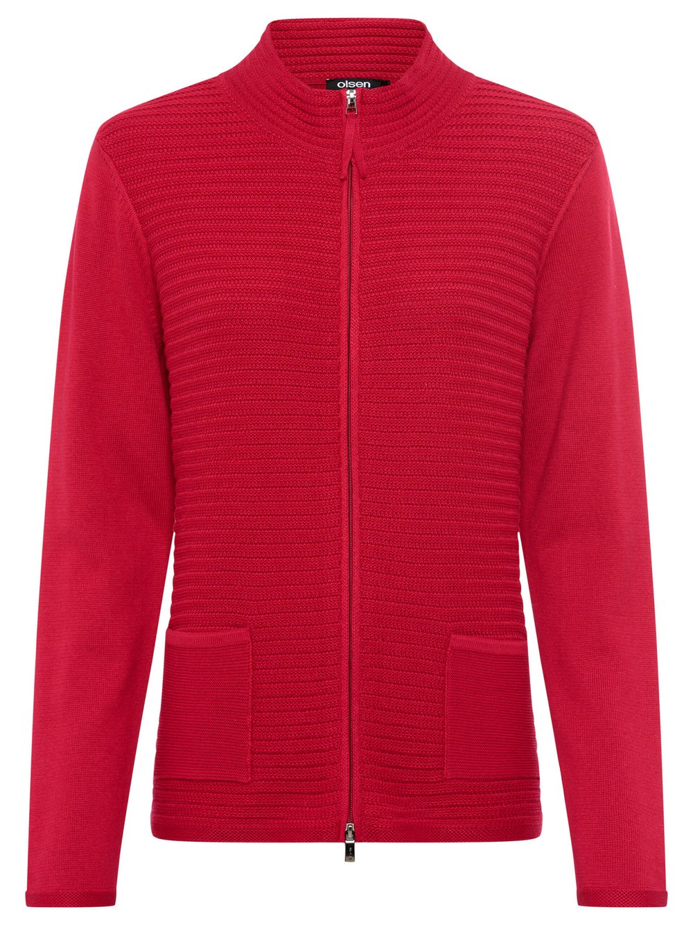 Olsen Strickjacke Damen Baumwolle rot, 38