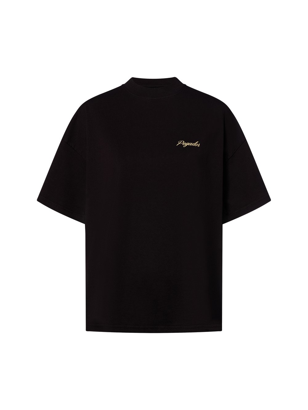 PEGADOR T-Shirt Damen Baumwolle schwarz bedruckt, 34