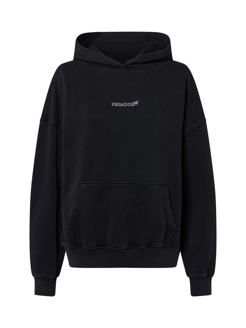 PEGADOR Kapuzenpullover Damen Baumwolle schwarz, M