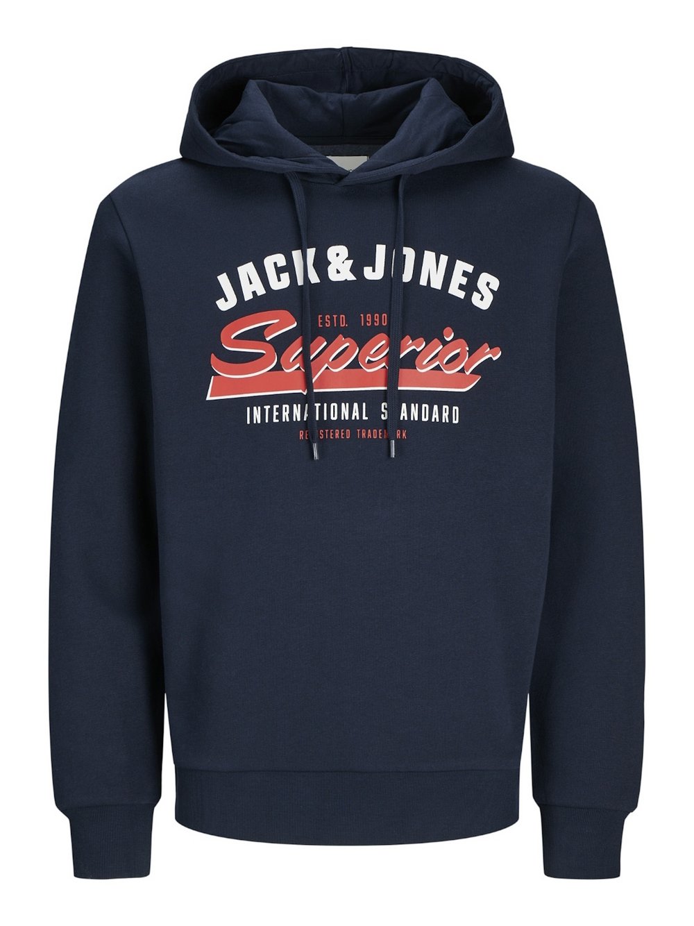 Jack & Jones Kapuzenpullover Herren Baumwolle blau bedruckt, XXL