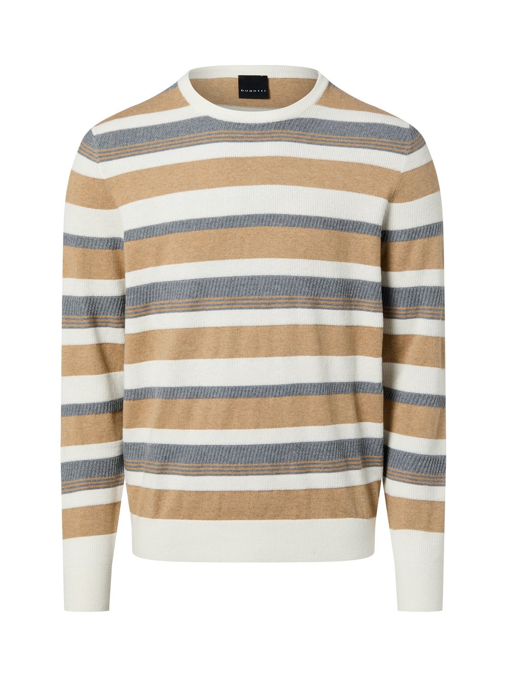 Bugatti Pullover mit Kaschmiranteil Herren Baumwolle mehrfarbig gestreift, M