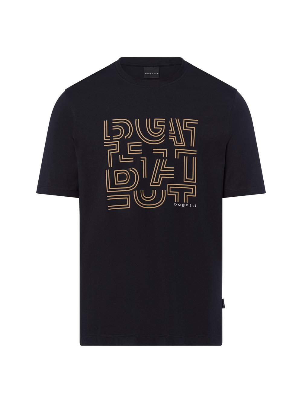 Bugatti T-Shirt Herren Baumwolle blau bedruckt, L