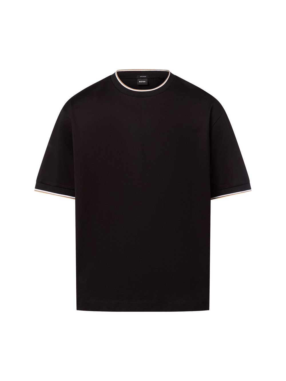 BOSS T-Shirt Herren Baumwolle schwarz, M
