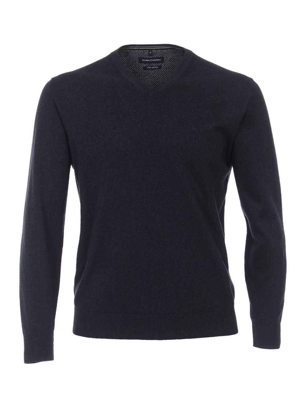 CASAMODA Pullover Herren Baumwolle blau, L