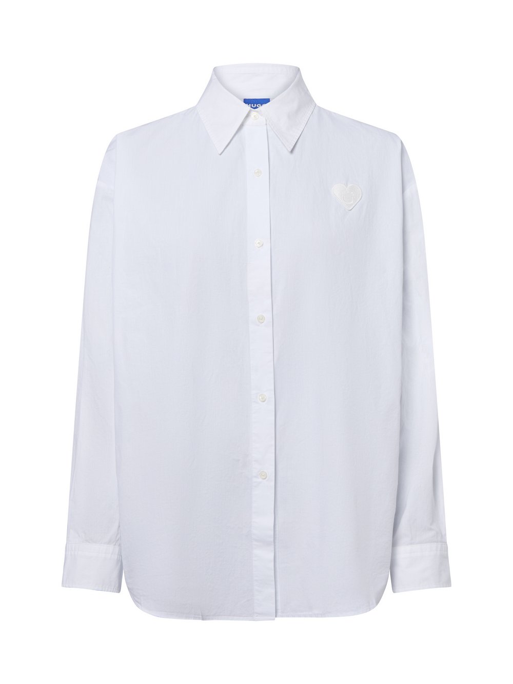 HUGO BLUE Hemdbluse Damen Baumwolle weiß, 34