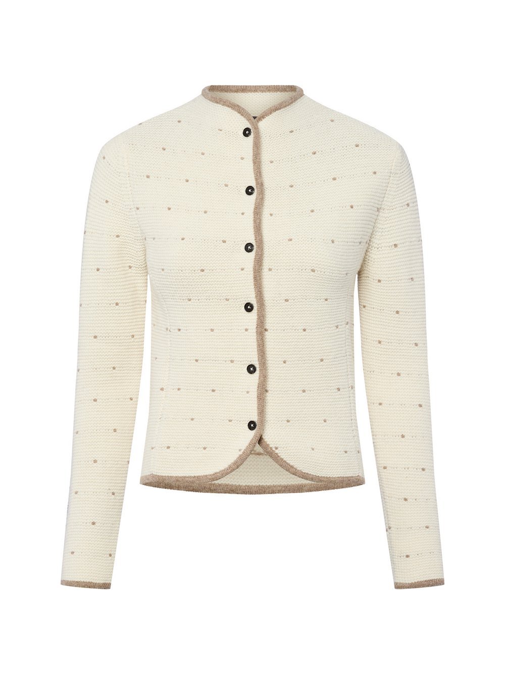 Franco Callegari Woll-Strickjacke Damen Wolle weiß strukturiert, XXL