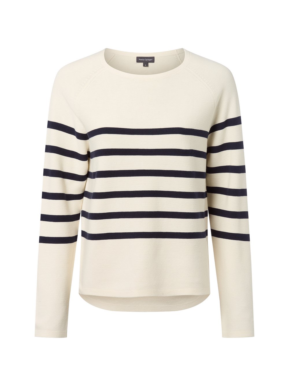 Franco Callegari Pullover Damen Baumwolle weiß gestreift, M